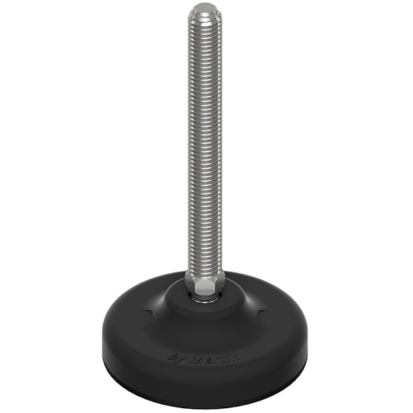 Martin Piede INOX A2 Base Plastica Snodato 30° Antiscivolo D.MM 85 M10/M12/M14 - MARTIN - Immagine 3